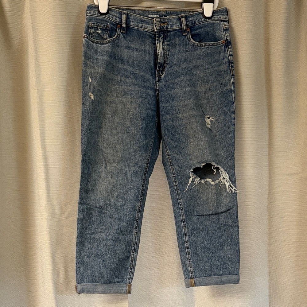 Old Navy Mid-Rise Boyfriend Jeans - Blue